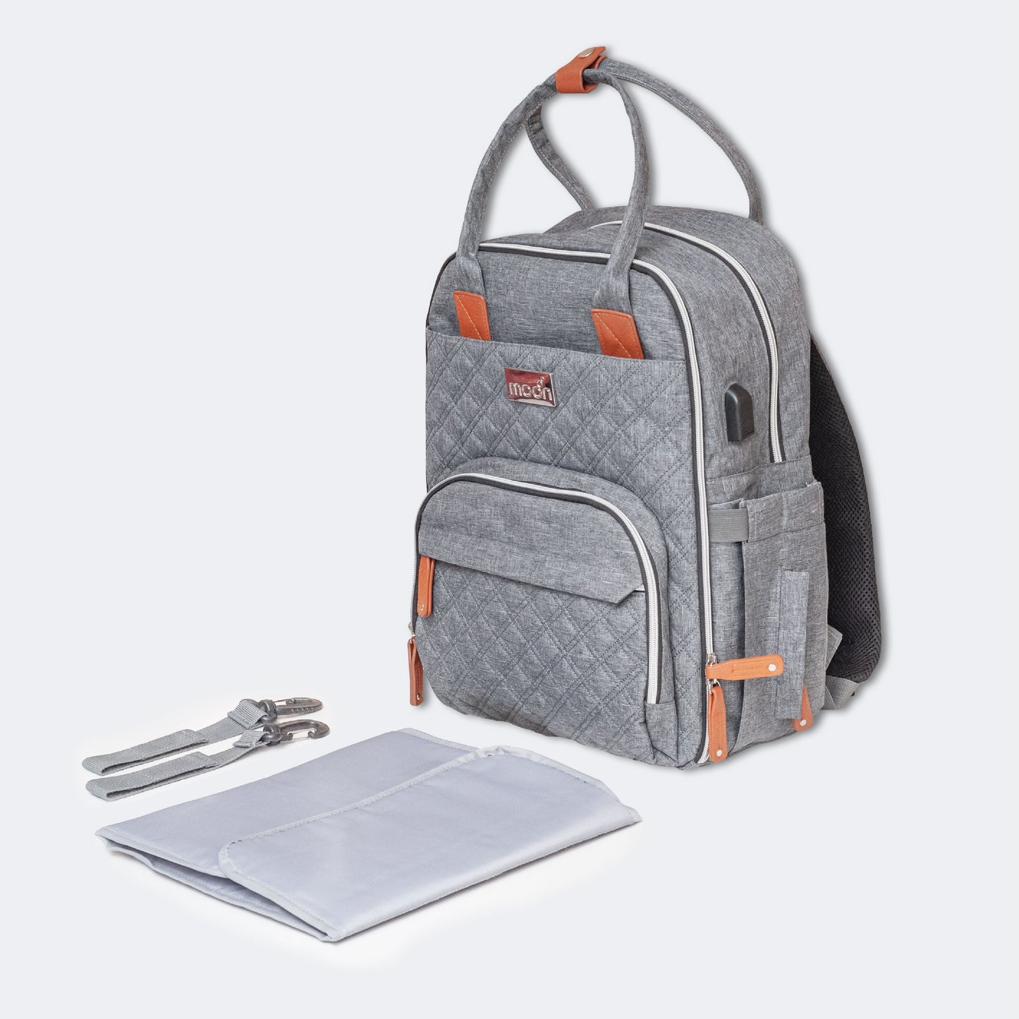 Moon - Nutra Diaper Backpack - Grey