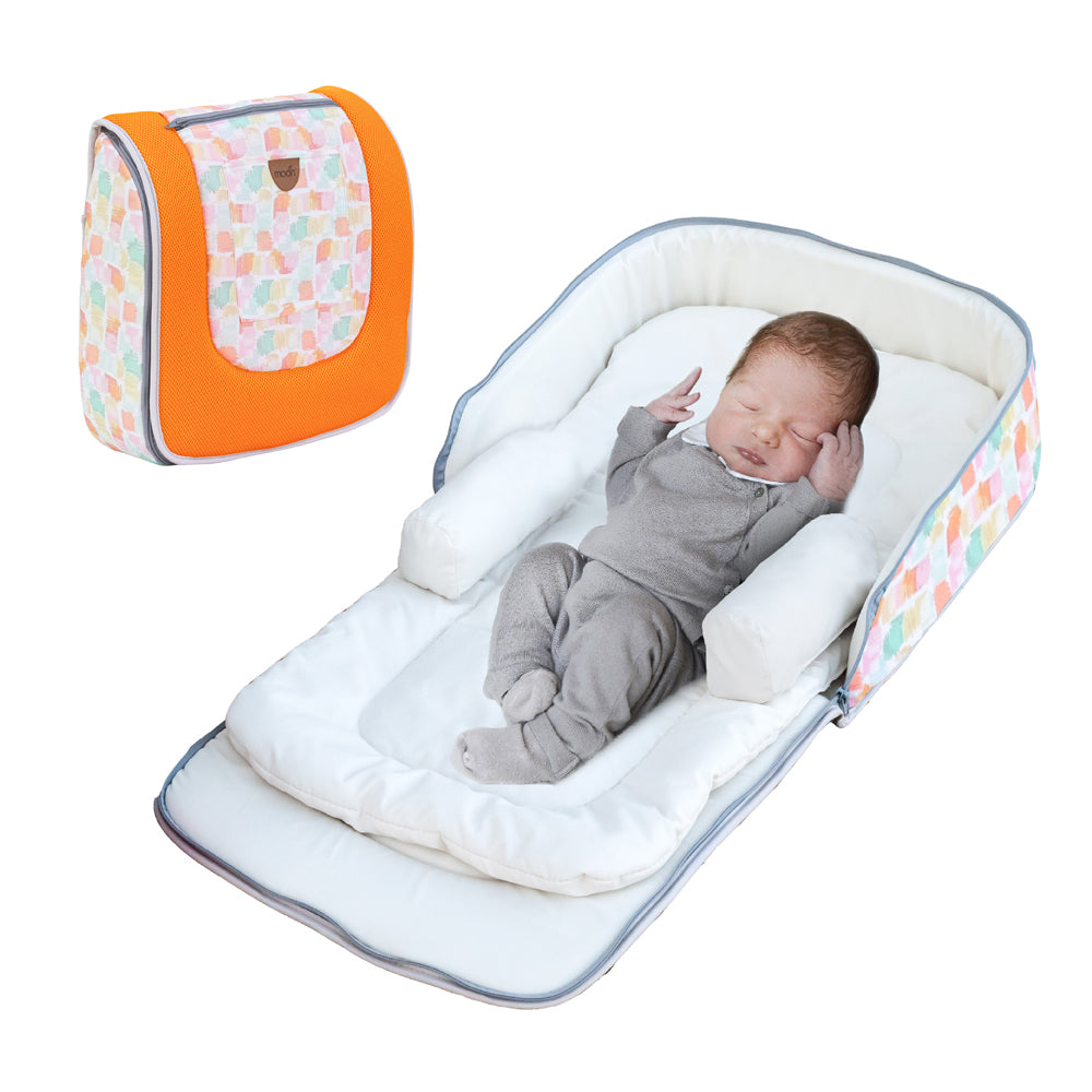 Moon - Travalo - Travel Baby Bed & Backpack- Deer - Blue