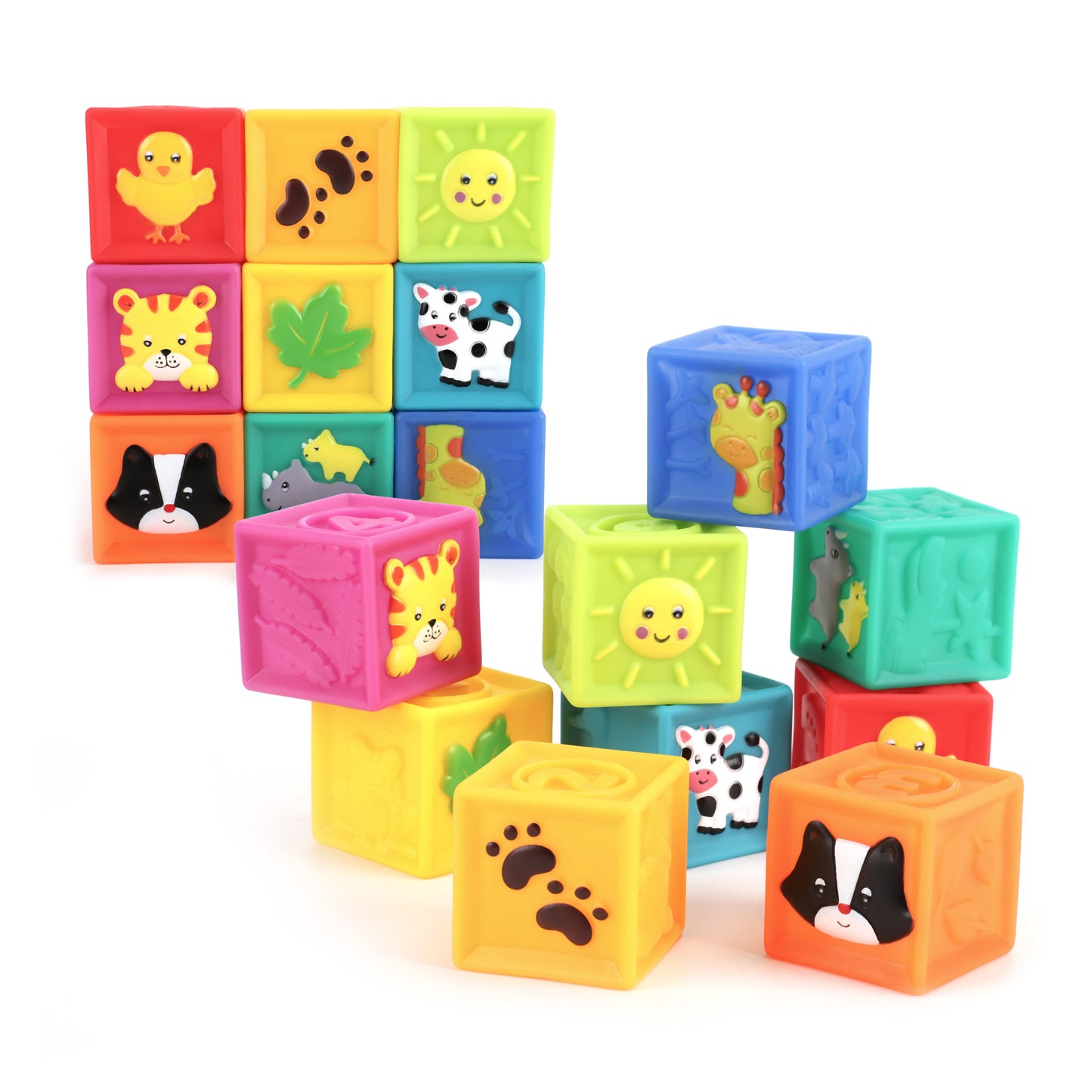 Moon -  Baby Stacking Blocks - Multicolour