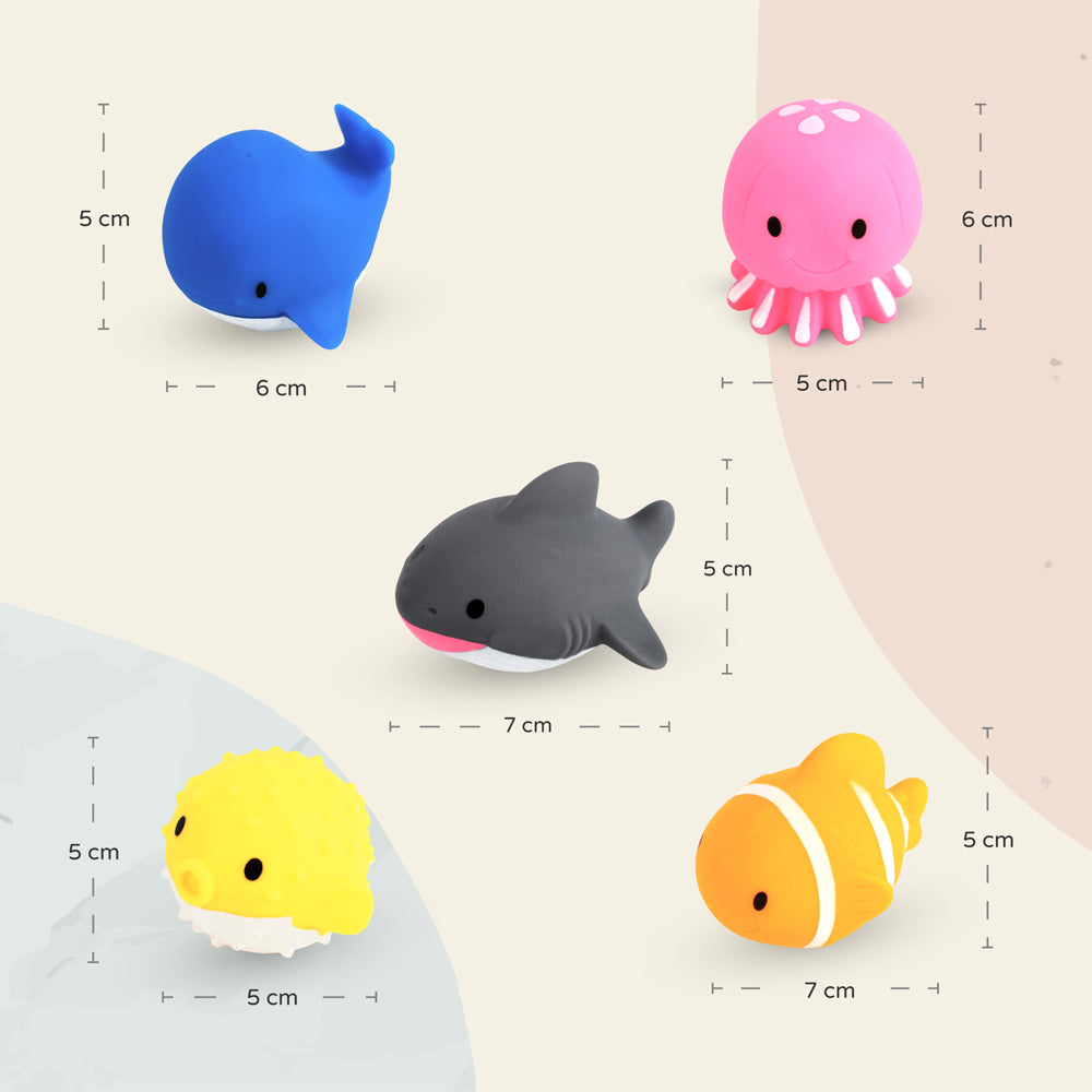 Moon -  Baby Aquatic Life Characters Toy - Multicolour