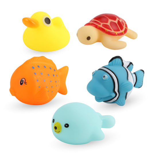 Moon -  Baby Sea Life Toys – 5Pcs  - Multicolour