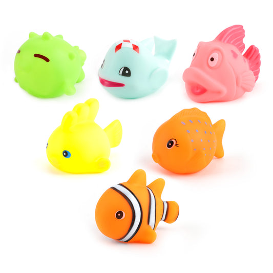 Moon -  Baby Sea Life Toys – 6Pcs  - Multicolour