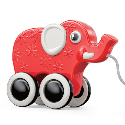 Moon -  Rolling Buddy Pull Along Toy Montessori Toys - Red