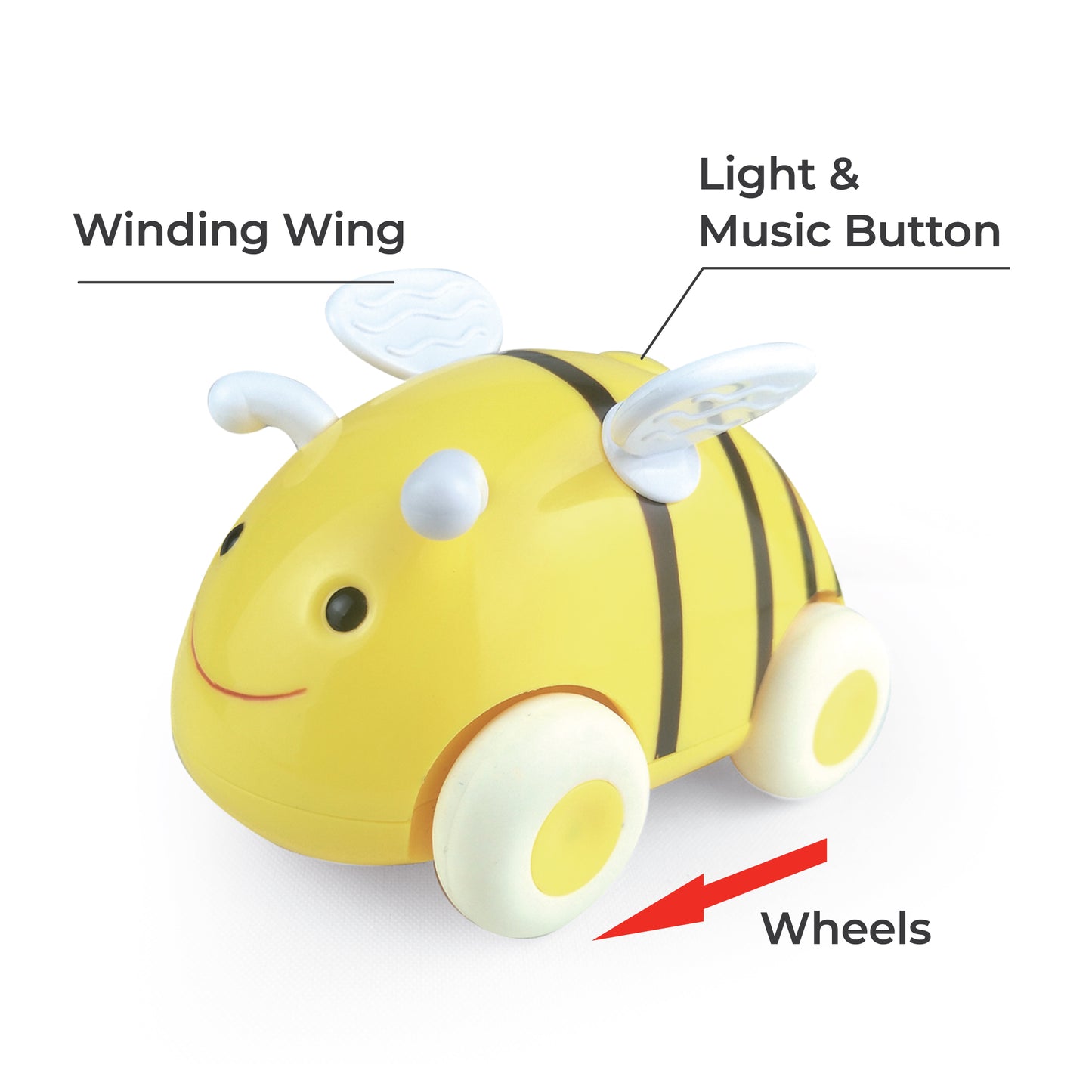 Moon - Bumble Buzz Pull Back Toy - Multicolour