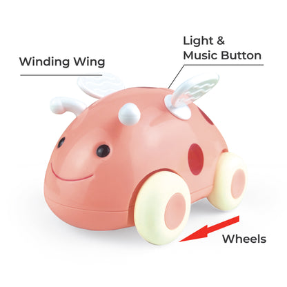 Moon - Bumble Buzz Pull Back Toy With Lights And Music - Multicolour