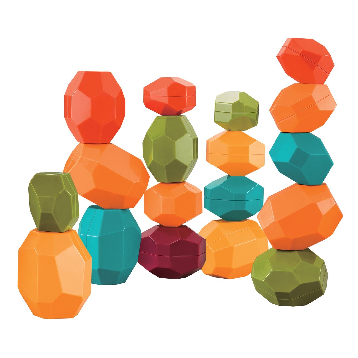 Moon -  Rock And Stack Balancing Educational Sensory  Toys-12Pcs - Multicolour