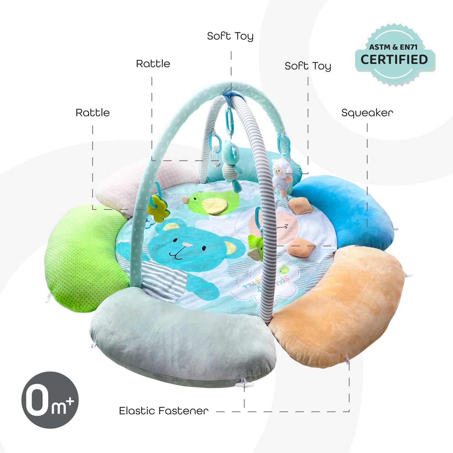 Moon - Baby Flower Playmat : 2-In-1 Foldab - Multicolour