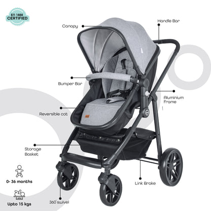 Moon -  Tres 3 In 1  Travel System  - Grey