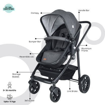 Moon -  Tres 3 In 1  Travel System  - Grey