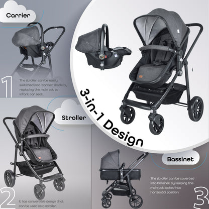 Moon -  Tres 3 In 1  Travel System  - Grey