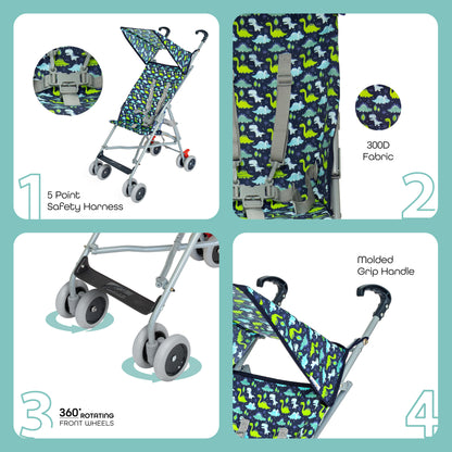 Moon -  Jet Ultra Light Weight Fold Buggy  - Multicolour