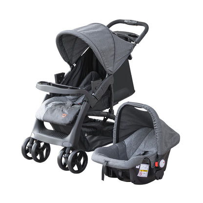 Moon -  Aria Baby Stroller 2-In-1 Travel System - Black