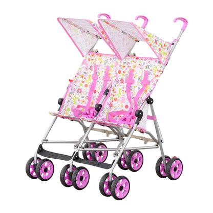 Moon - Jet Plus  Twin Buggy Lightweight Travel Stroller - Pink