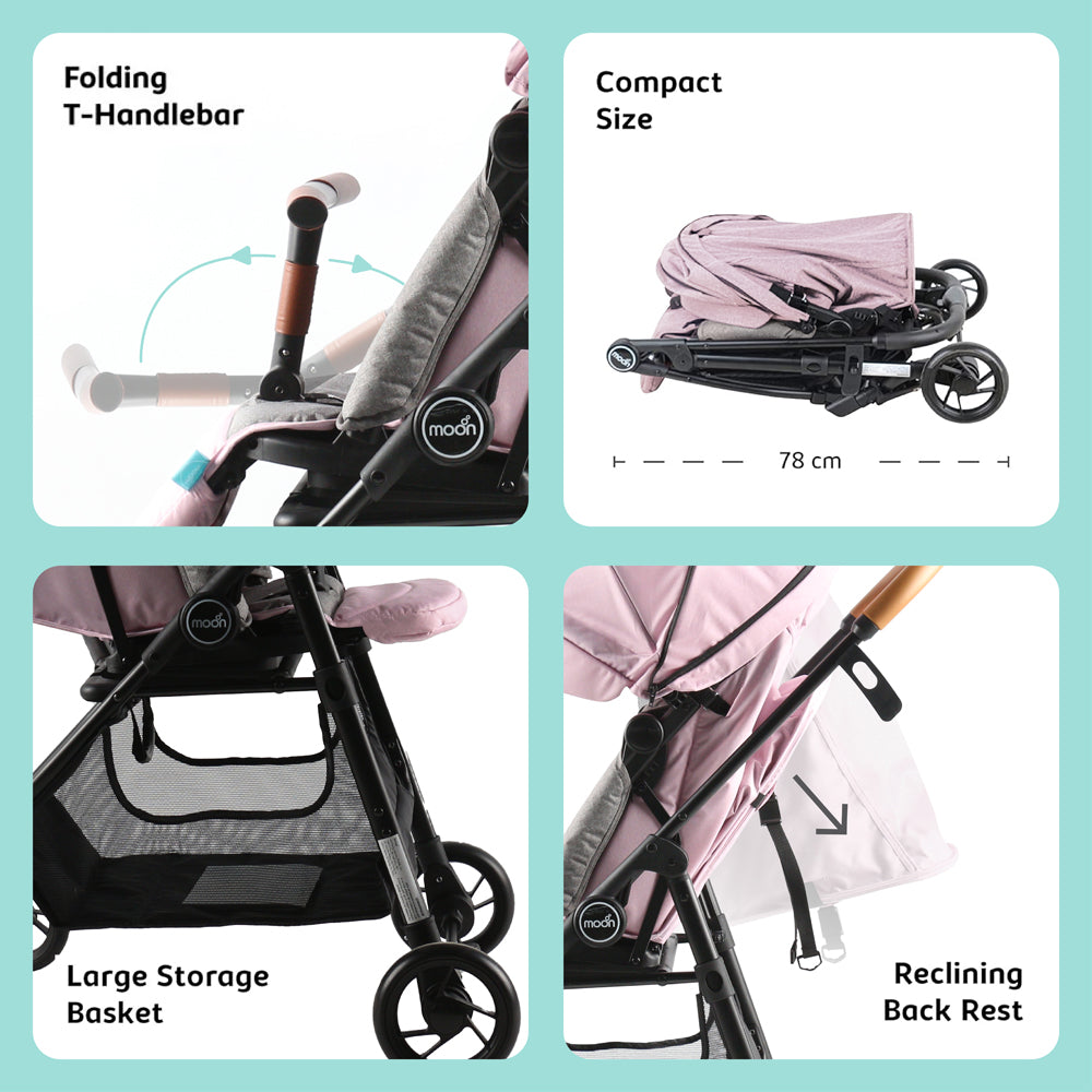 Moon - Revo 360 Stroller,Pink