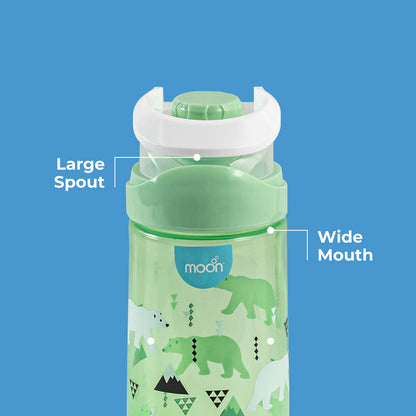 Moon -  Kids Water Bottle - Green