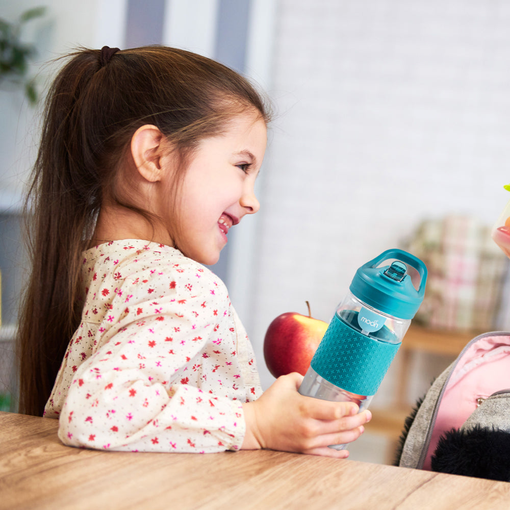 Moon -  Sipper Bottle With Silicone Sleeve - Blue