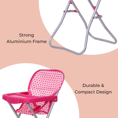 Moon -  Toy Doll Highchair Pretend To Play - Pink