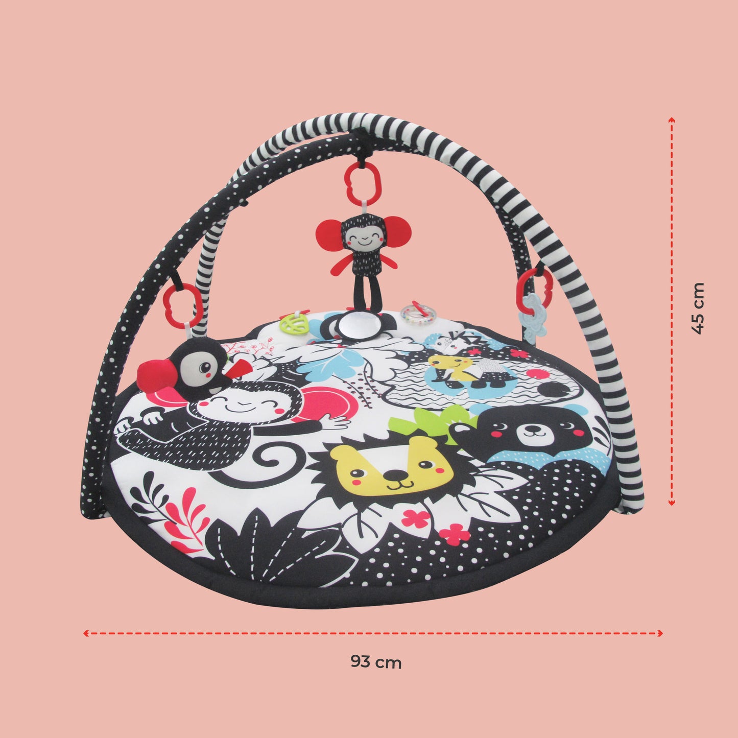 Moon - Chirpy Portable Activity Gym Play Mat - Black