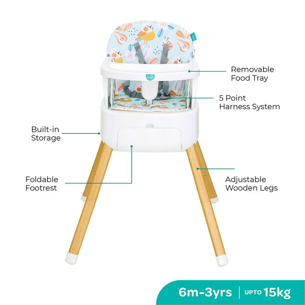 Moon - Hiterite  4-In-1 Convertible -Baby Highchair - Green