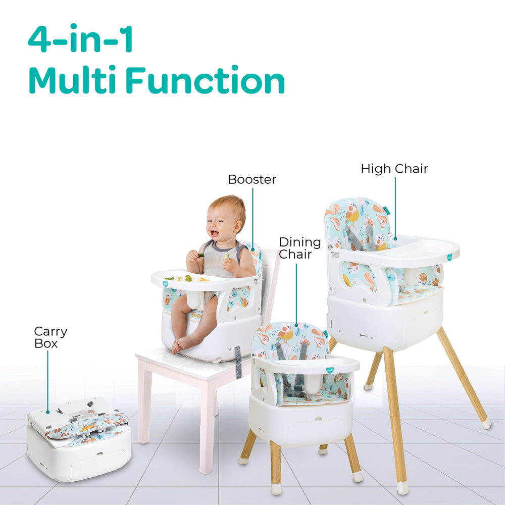 Moon - Hiterite  4-In-1 Convertible -Baby Highchair - Green