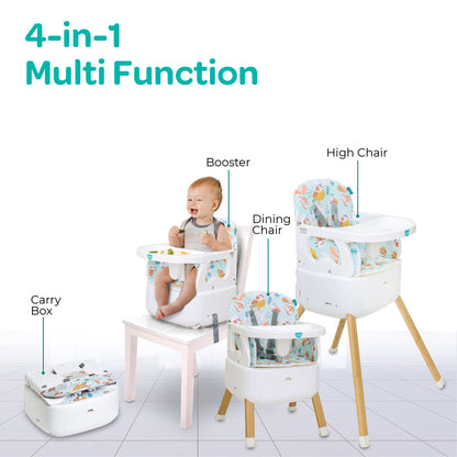 Moon - Hiterite  4-In-1 Convertible -Baby Highchair - Green