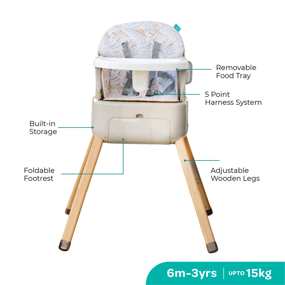 Moon - Hiterite 4-In-1 Convertible -Baby Highchair - Beige