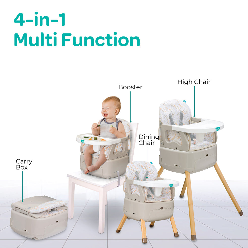 Moon - Hiterite 4-In-1 Convertible -Baby Highchair - Beige