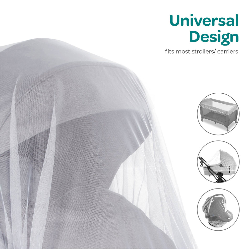 Moon -  Universal Stroller Mosquito Net, Breath - White