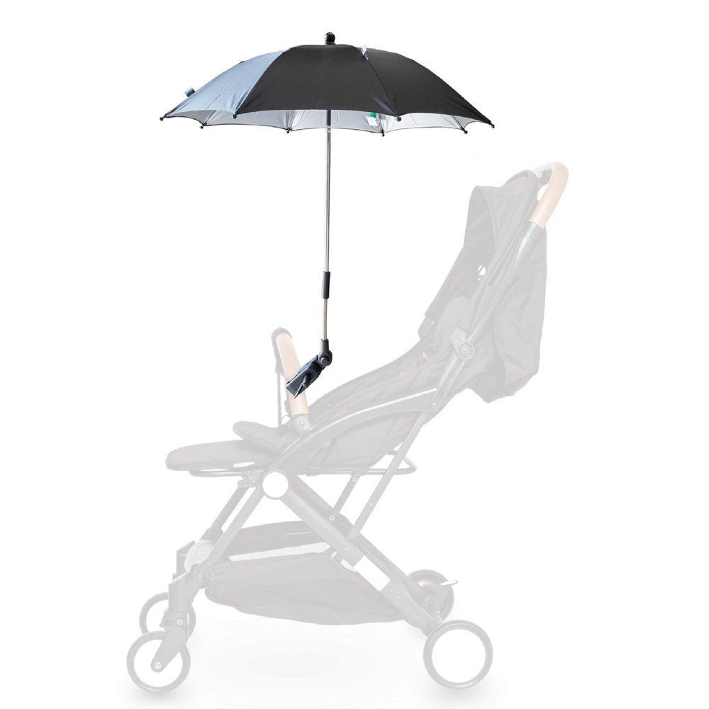 Moon -  Waterproof Baby Stroller Umbrella With 180 Degree Adjustable Arm - Black