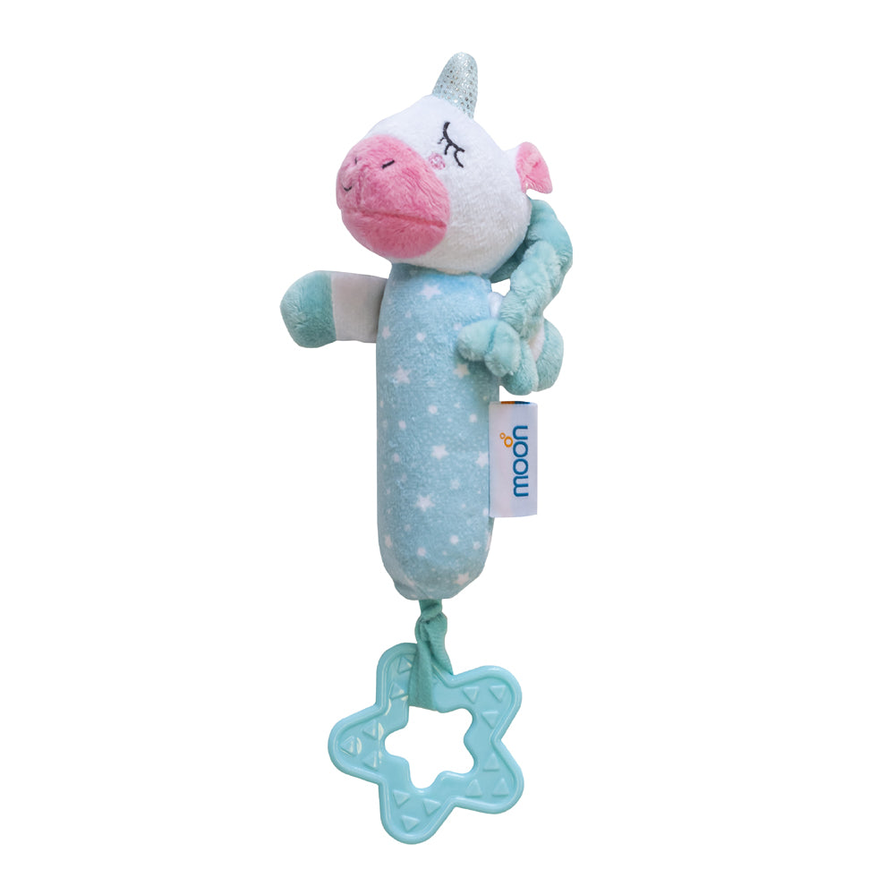 Moon -  Soft Rattle Toy - Unicorn - Multicolour