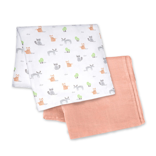 Moon -  Bamboo Muslin Wrap/ Swaddle - Multicolour