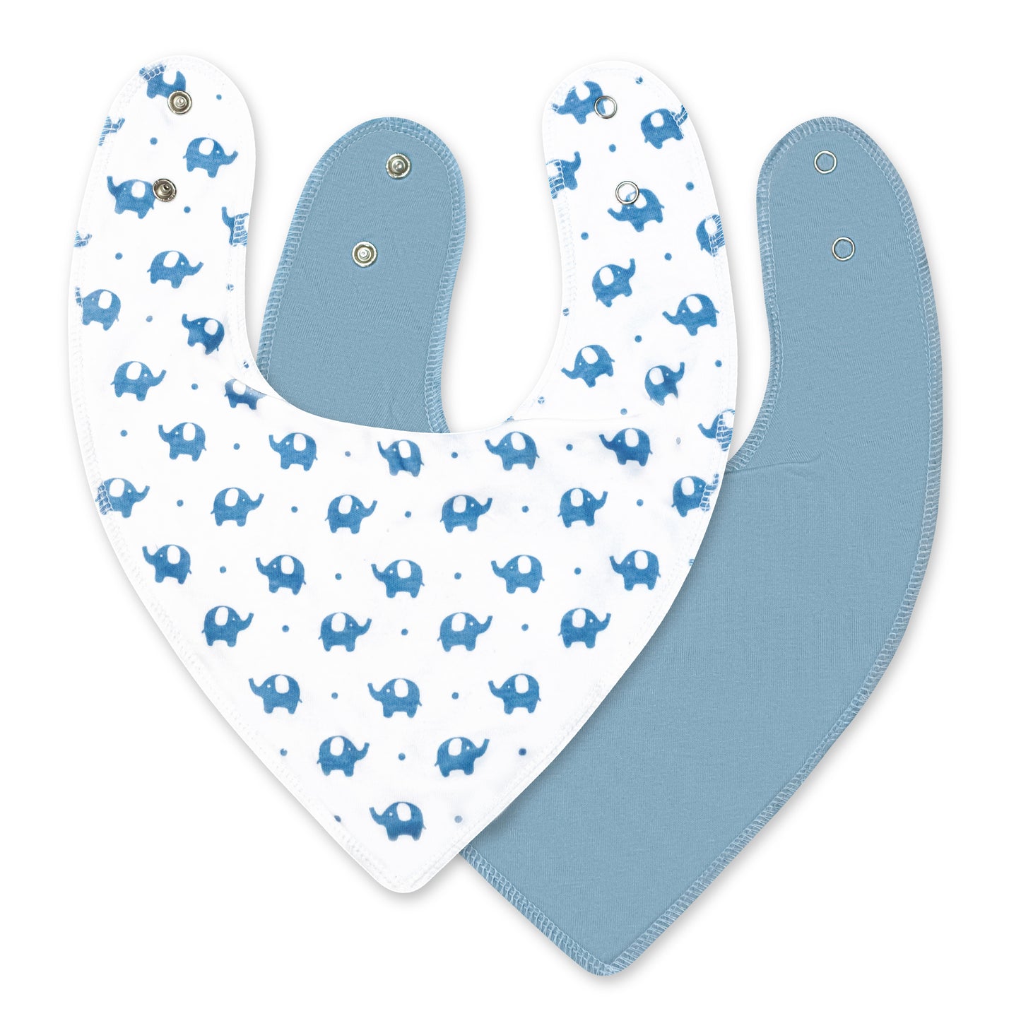 Moon -  Bandana Bibs Regular ( Organic) - Blue