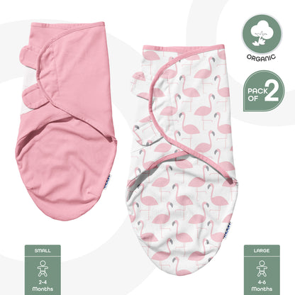 Moon -  Organic  Swaddle  - Pink