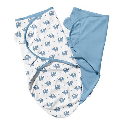 Moon -  Organic  Swaddle - Blue