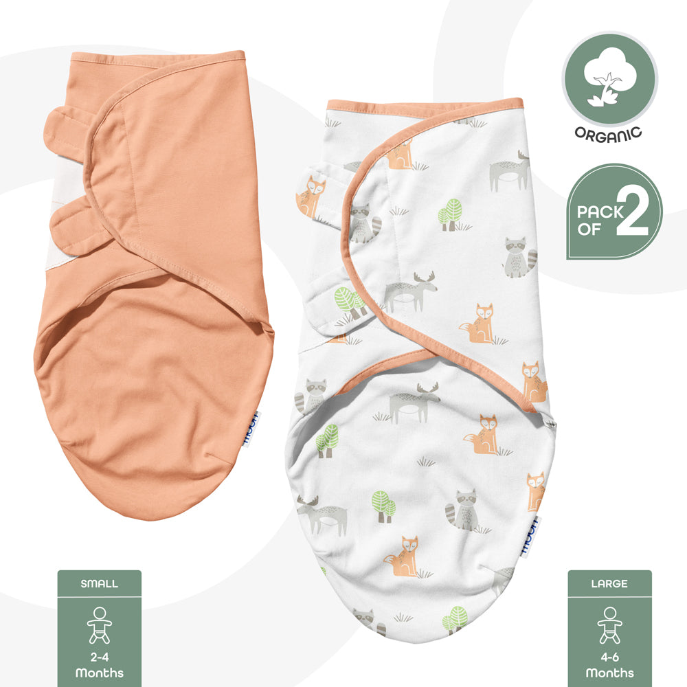 Moon -  Organic  Swaddle - Multicolour