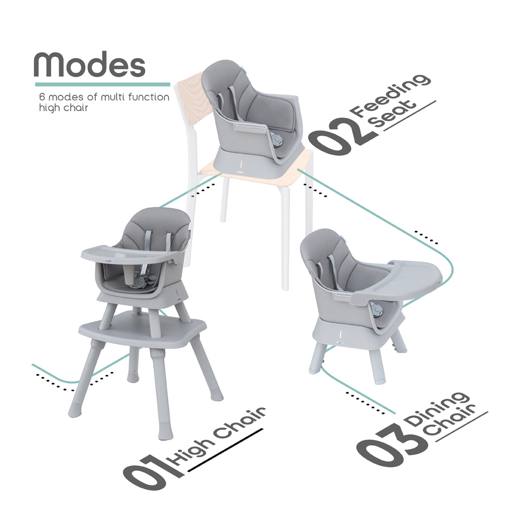 Moon - High Chair - Grey