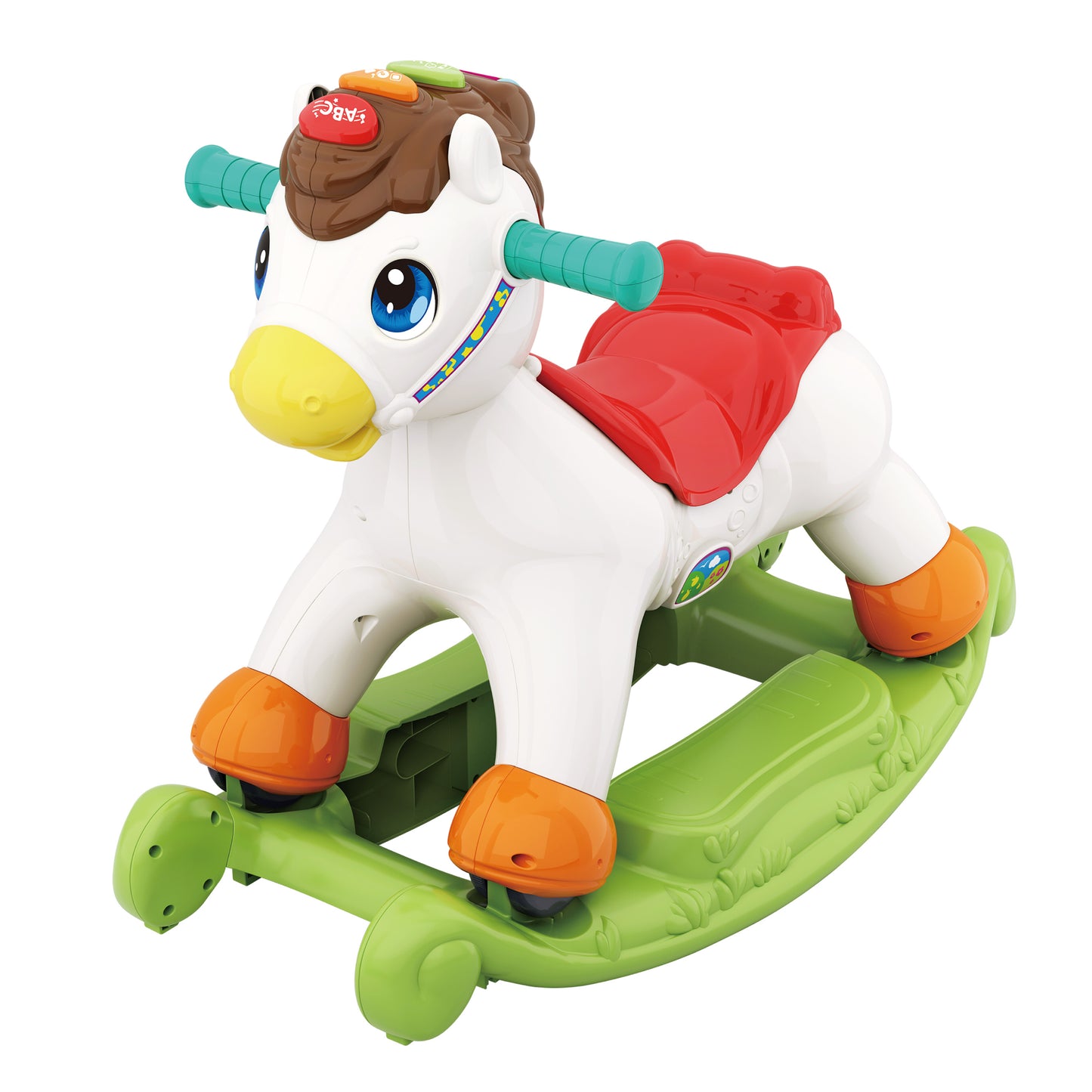 Moon -  2 In 1 Rocking/Riding Pony - Multicolour