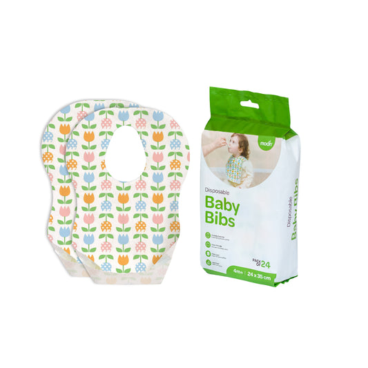 Moon -  Disposable Baby Bibs - White