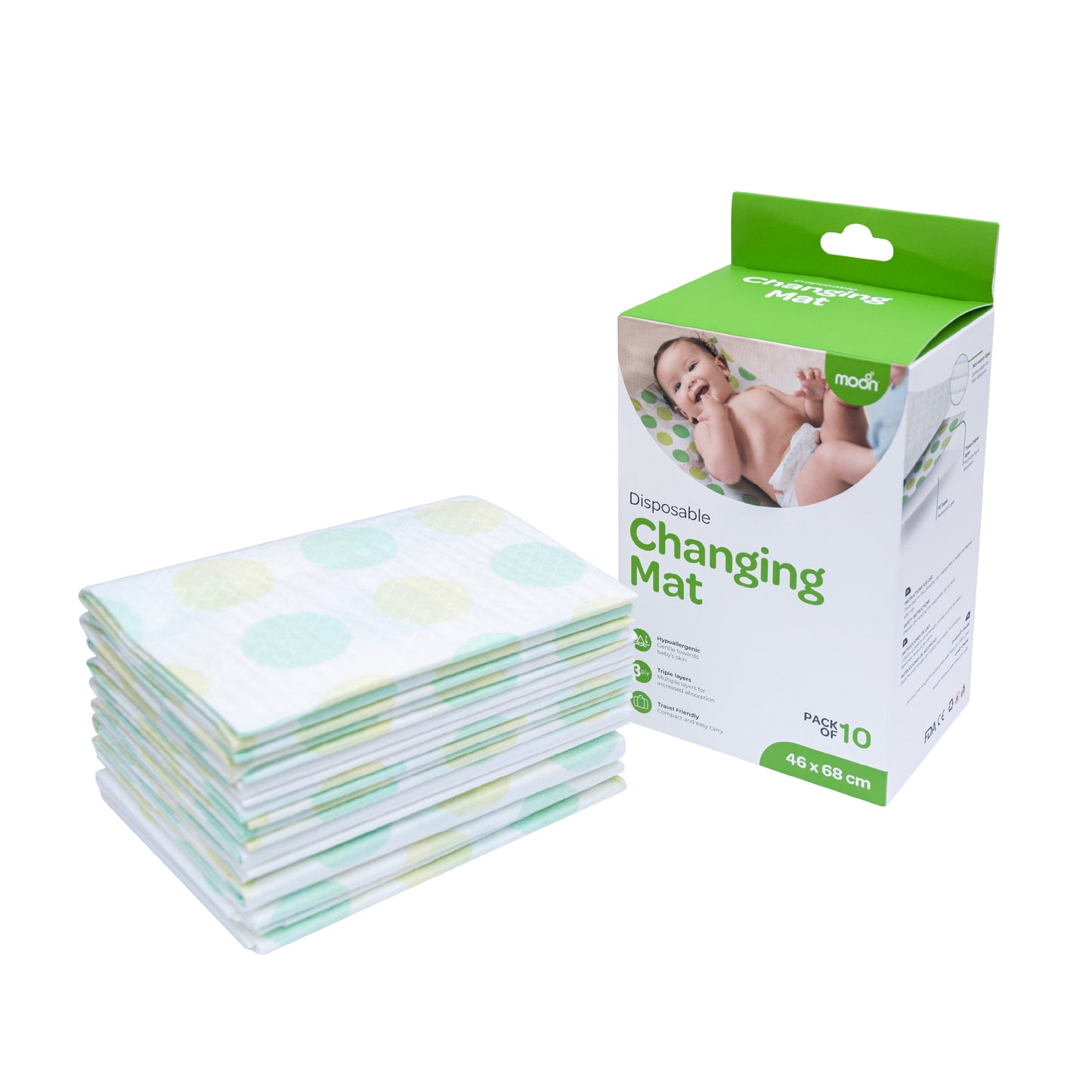 Moon -  Disposable Changing Mat  - White