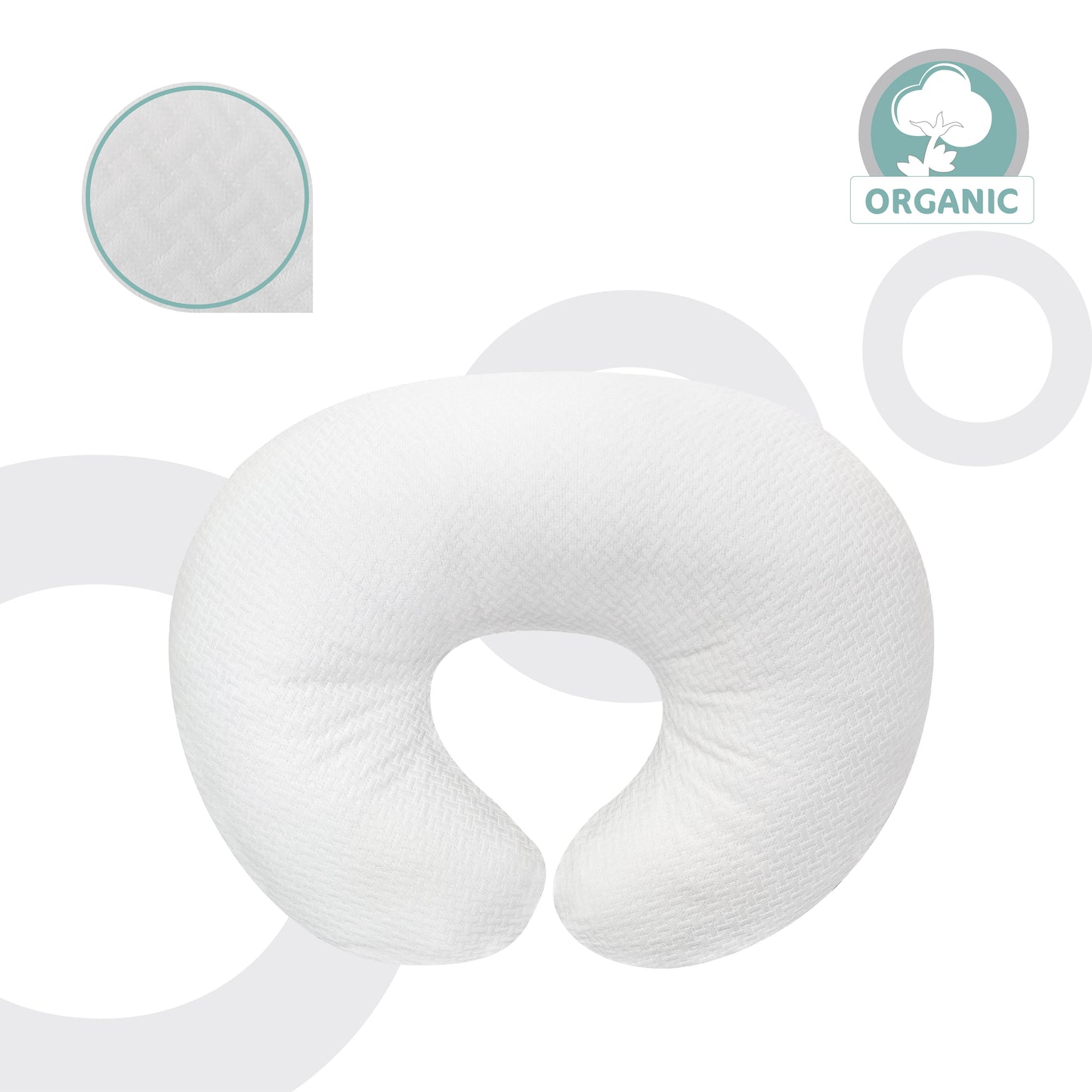 Moon -  Organic Feeding Nursing  Pillow - White