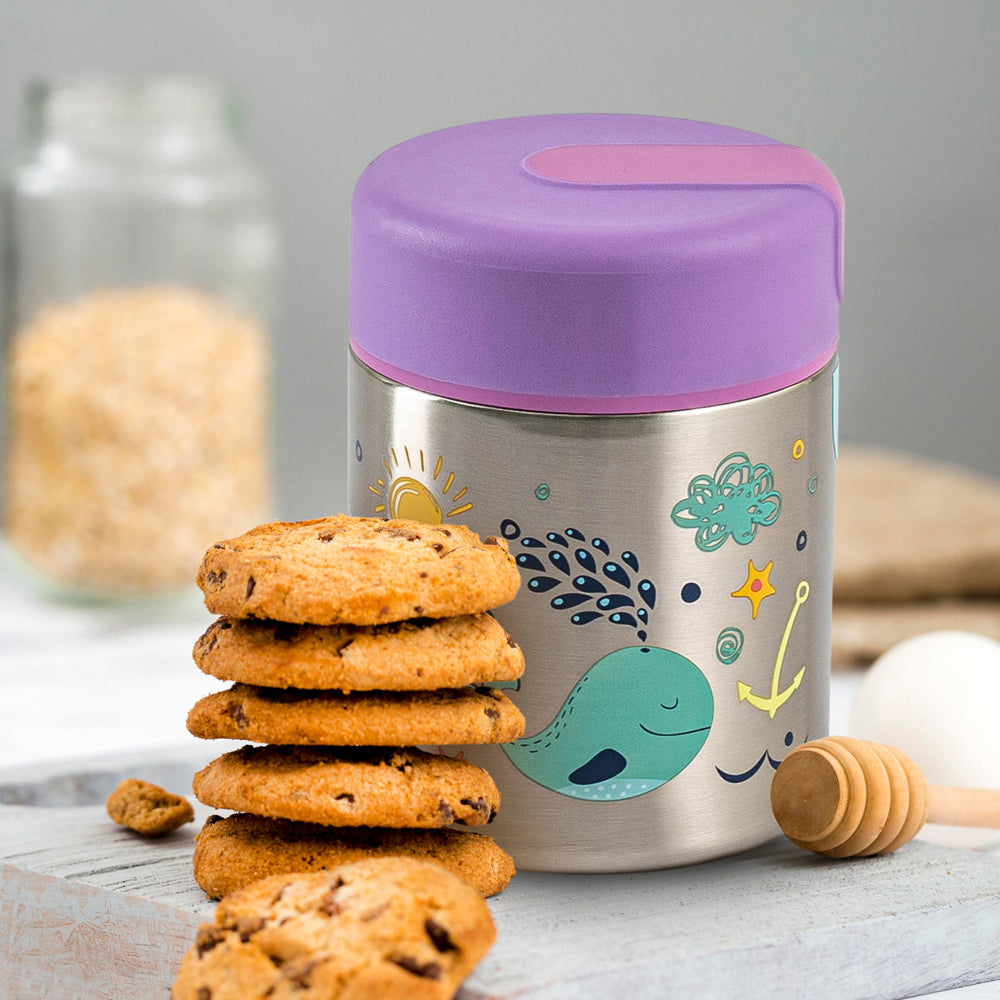 Moon - Double Wall Ss Food Jar -Purple