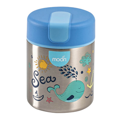 Moon -  Double Wall Ss Food Jar  - Blue