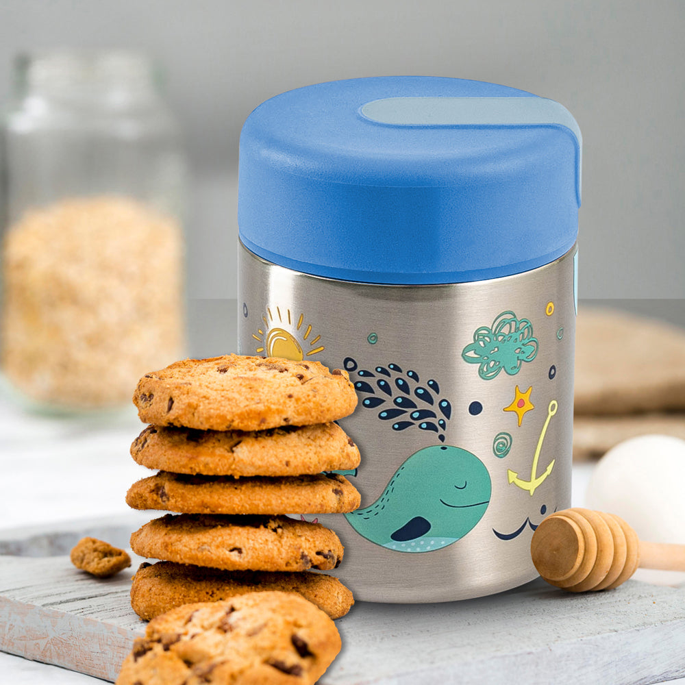 Moon -  Double Wall Ss Food Jar  - Blue