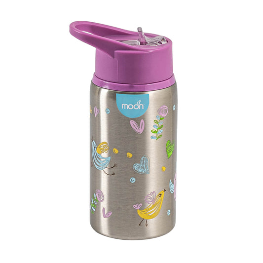 Moon - Single Wall Ss Sipper Bottle - Purple