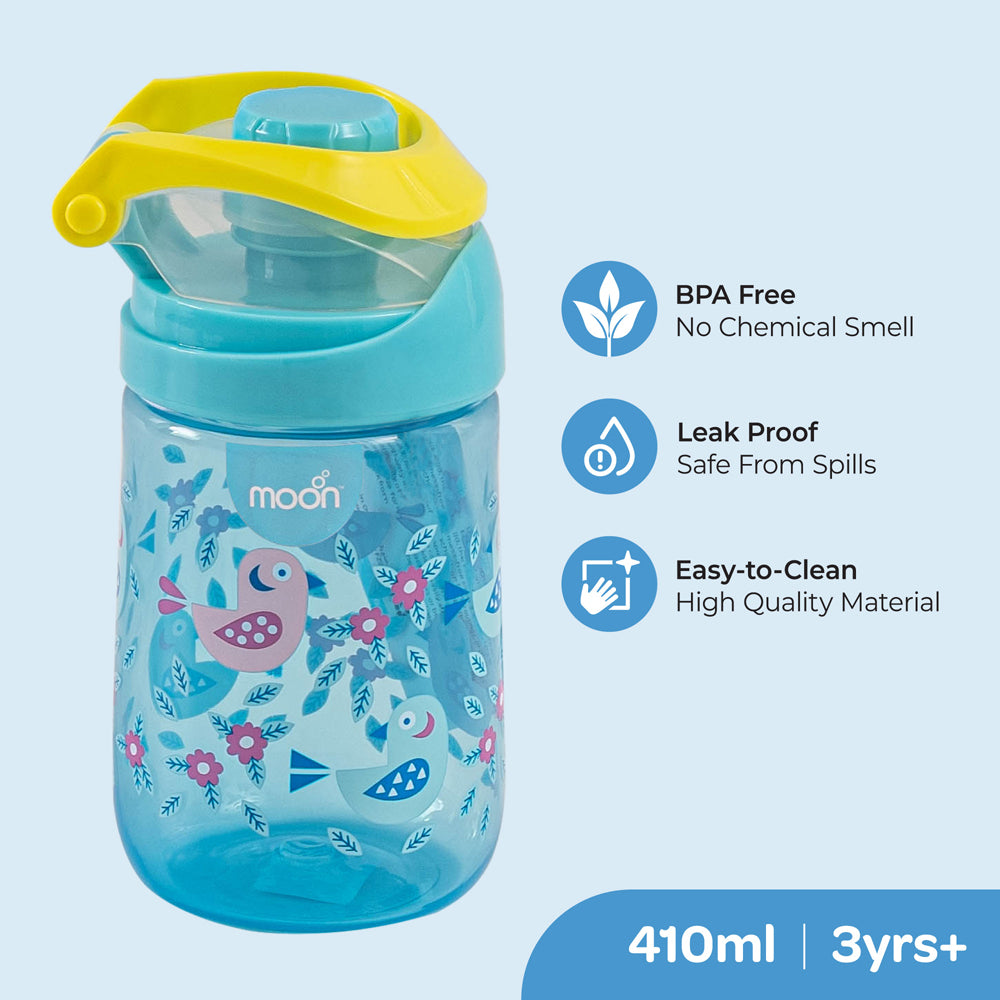 Moon -  Kids Water Bottle - Blue