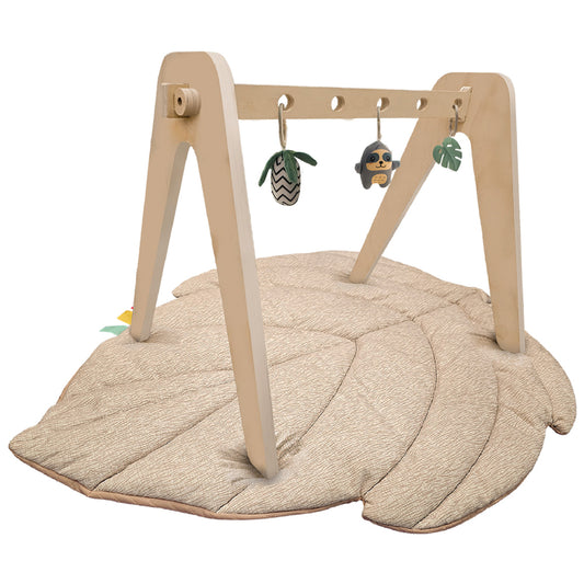 Moon -  Natures Nook Maple Leaf Shaped Baby Playmat - Beige