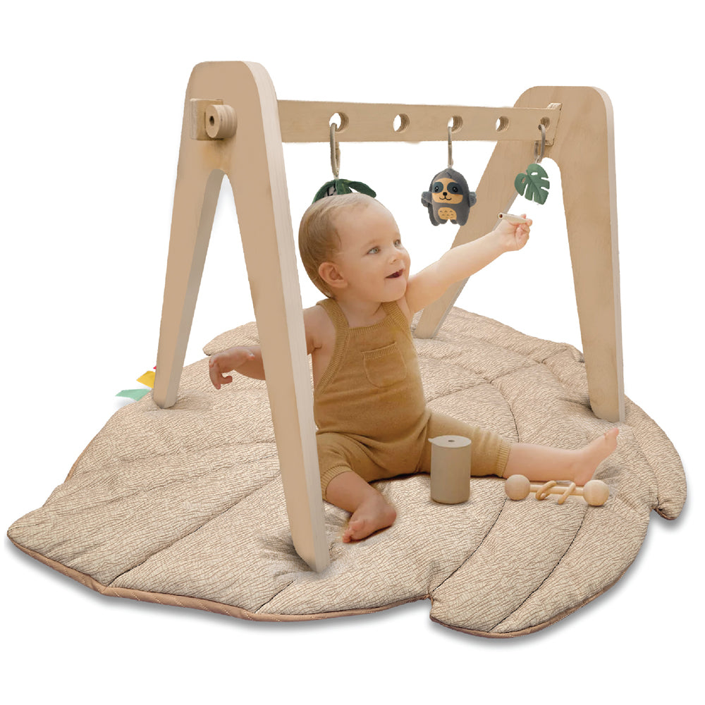 Moon -  Natures Nook Maple Leaf Shaped Baby Playmat - Beige