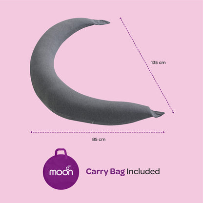 Moon -  Organic Cresent Maternity Pillow  - Grey