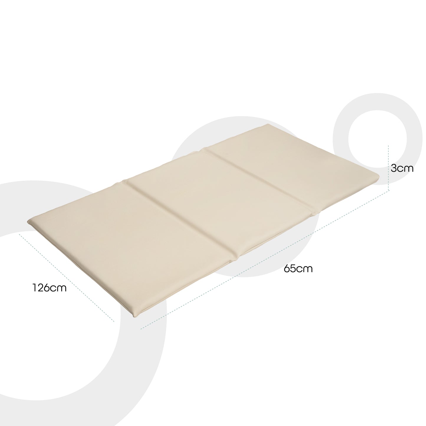 Moon -   3 Fold Daycare Mattress - Beige