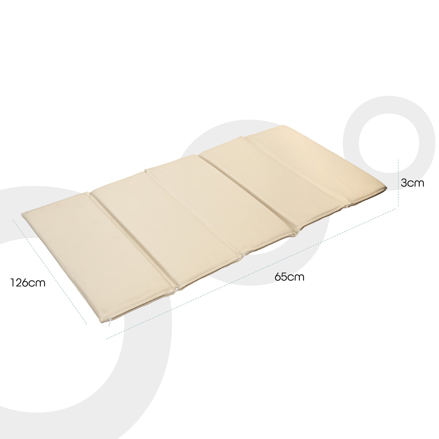 Moon -   5 Fold Daycare Mattress - Beige